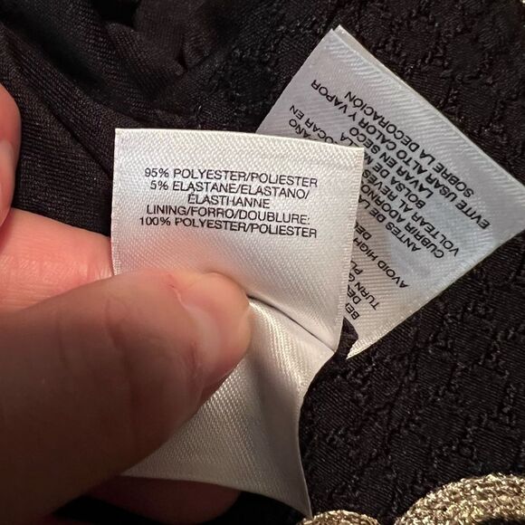 NWT! Pappagallo black dress with embellishment. - Picture 7 of 15